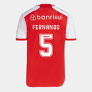 Camisa Internacional I 24/25 - Fernando N° 5 - Torcedor Adidas Masculina - Vermelho+Branco