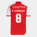 Camisa Internacional I 24/25 - B. Henrique N° 8 - Torcedor Adidas Masculina - Vermelho+Branco