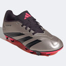 Chuteira Campo Infantil Adidas Predator 24 Club Low - Cinza+Preto
