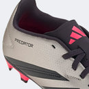 Chuteira Campo Infantil Adidas Predator 24 Club Low - Cinza+Preto