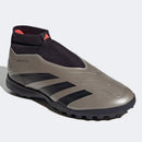 Chuteira Society Adidas Predator 24 League Sem Cadarço Unissex - Cinza+Preto