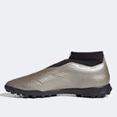 Chuteira Society Adidas Predator 24 League Sem Cadarço Unissex - Cinza+Preto