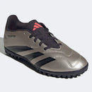 Chuteira Society Infantil Adidas Predator 24 Club Low - Cinza+Preto